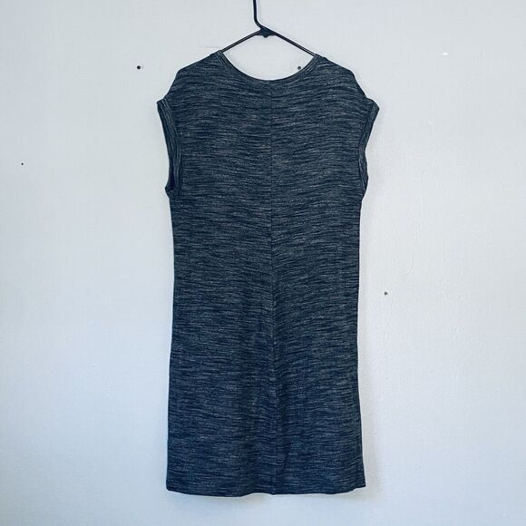 Anthropologie Cloth & Stone Dress XL Gray Heather Cap Sleeve Shift Stretch - Picture 2 of 6